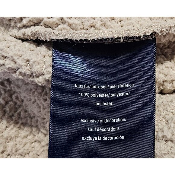 Tommy Hilfiger Womens  1/4 Snap Sherpa Fleece Pullover Sz S Tan Very good cond. - Picture 4 of 5